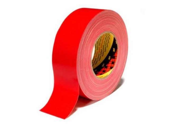 BildeTejp textil plastbelagd 25mmx50m röd