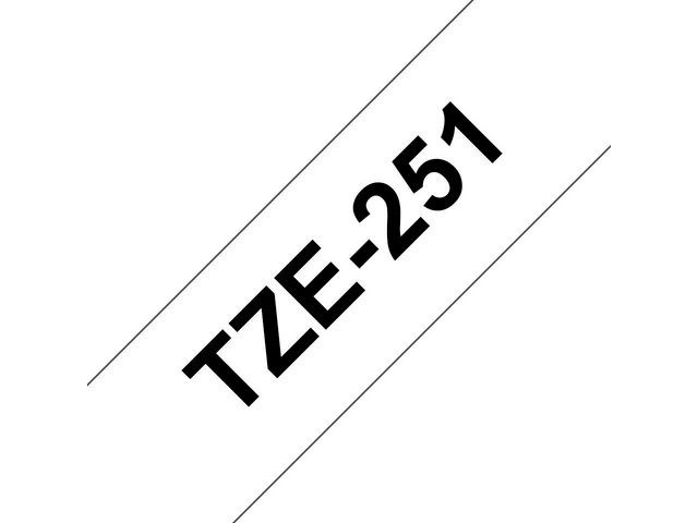 BildeTape BROTHER TZE251 24mm svart på vit