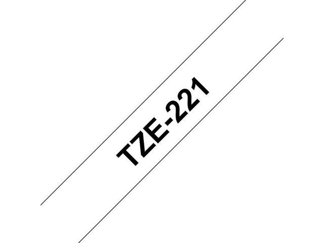 BildeTape BROTHER TZE221 9mm svart på vit