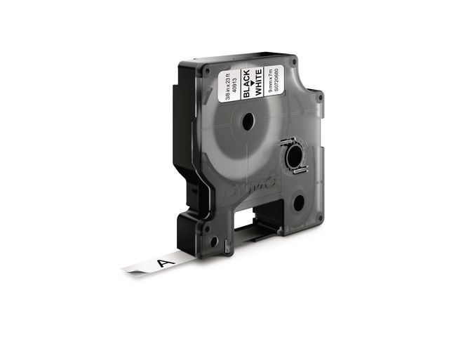 BildeTape DYMO D1 9mm svart på vit