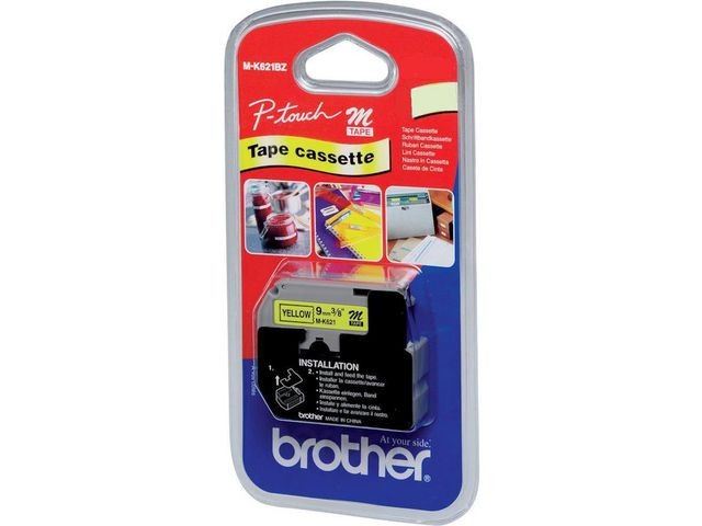 BildeTape BROTHER MK221 9mm svart på vit