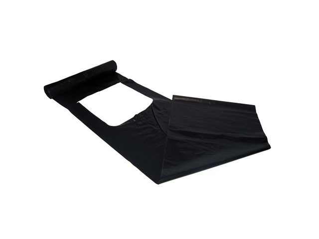 BildePlastsäck knyt LD 125L 50my svart 10/rl