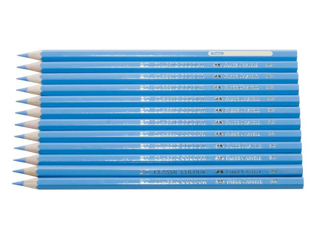 BildeFärgpenna FABER-CASTELL ljusblå 12/fp