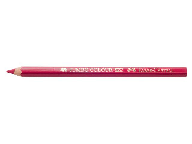 BildeFärgpenna FABER Jumbo mörkrosa 12/fp