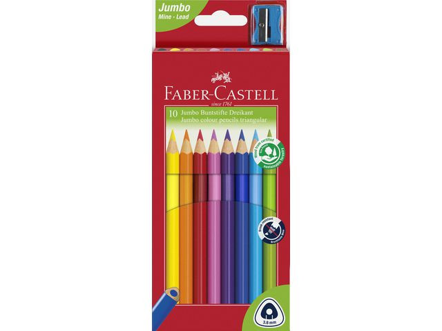 BildeFärgpenna FABER CASTELL Triangular 10/fp