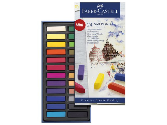 BildeTorrpastellkritor FABER 24 färger