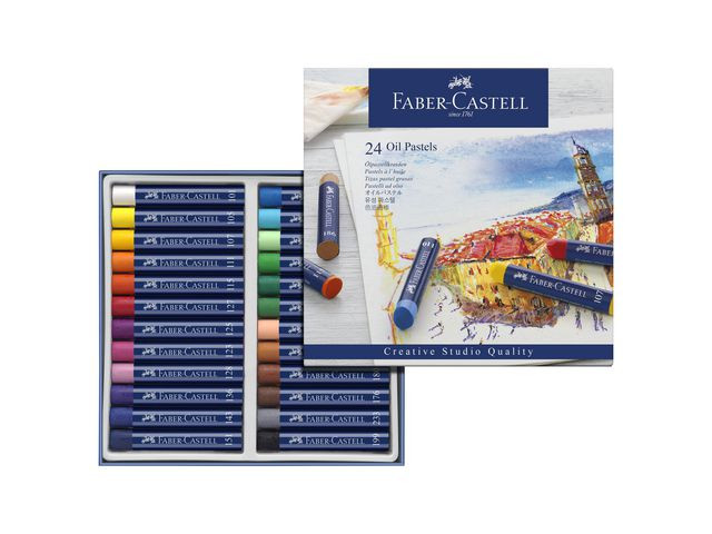 BildeOljepastellkritor FABER 24 färger