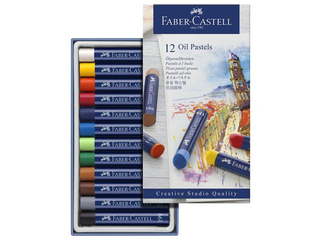 BildeOljepastellkritor FABER 12 färger