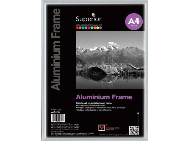 BildeRam STEWART aluminium A4 silver