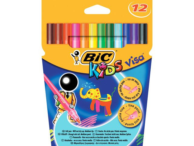 BildeFiberpenna BIC kids Visa 12/fp