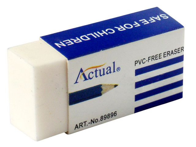 BildeRadergummi ACTUAL 42x11x19mm vit 30/fp