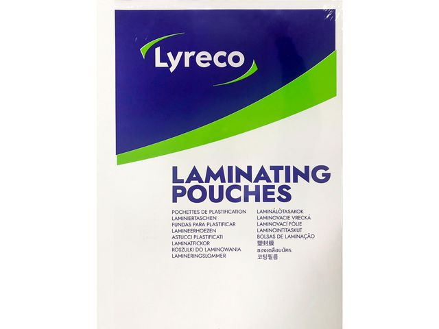 BildeLaminat LYRECO A4 75mic klar 100/fp