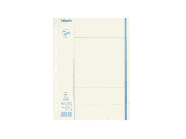 BildePappregister JOPA A4 5 flik otr.
