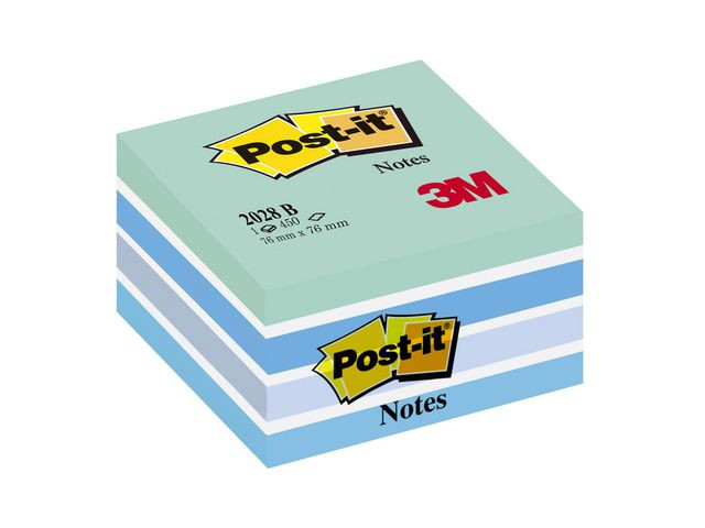 BildeNotes POST-IT kub 76x76mm blå/vit