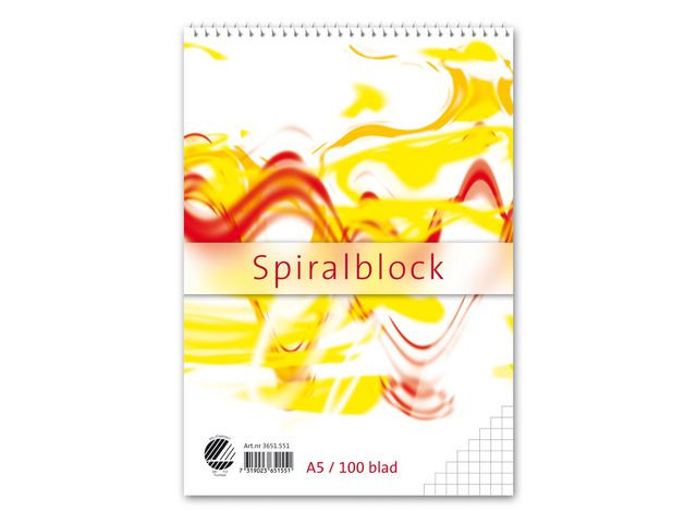 BildeSpiralblock A5 60g 100 blad rutat
