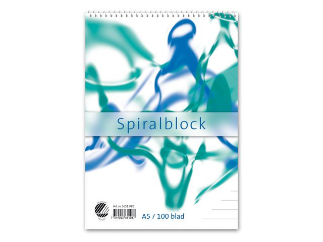 BildeSpiralblock A5 60g 100 blad linjerat