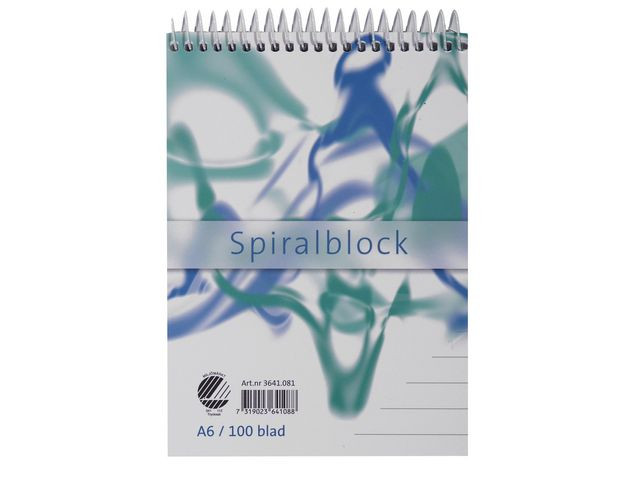BildeSpiralblock A6 60g 100 blad linjerat