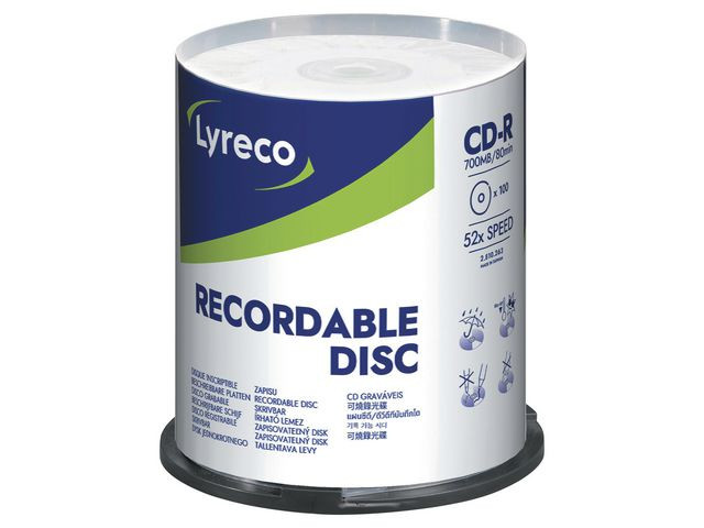 BildeCD-R LYRECO 700MB 100/fp