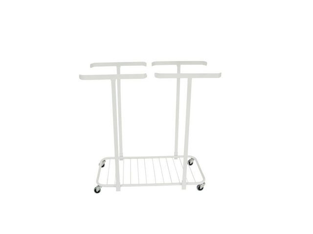 BildeSäckvagn dubbel 4 hjul 100-125L vit
