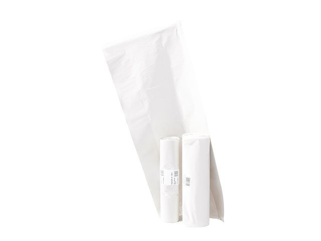 BildePlastsäck LD 60L 45my vit 25/rl
