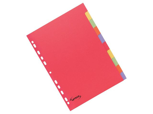 BildeKartongregister LYRECO A4 10-flik f.färg