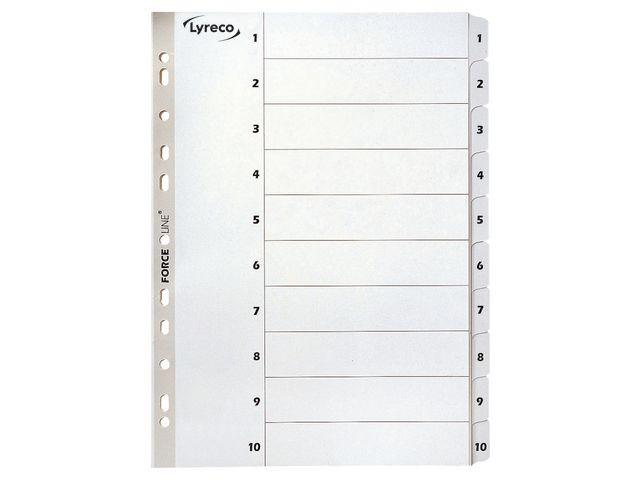 BildeKartongregister LYRECO A4 1-10 vit