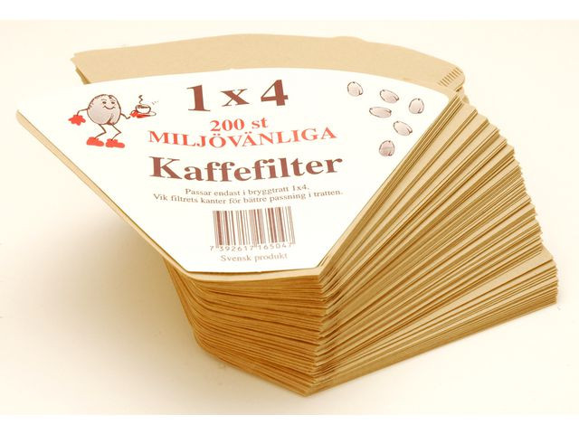 BildeKaffefilter 1x4 oblekt 200/fp