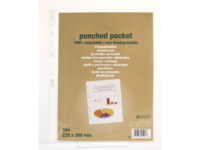 BildePlastficka återvunnen PP A4 0,06mm 50/fp