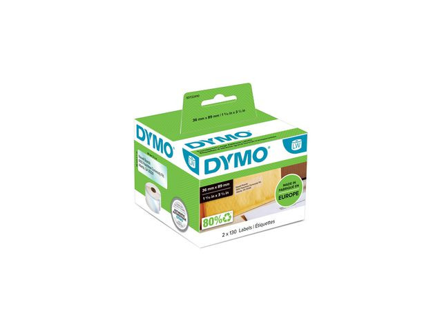 BildeEtikett DYMO LW 89x36mm transp. 260/fp