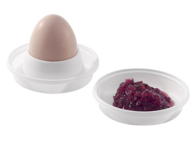BildeÄggkopp plast vit 100/fp