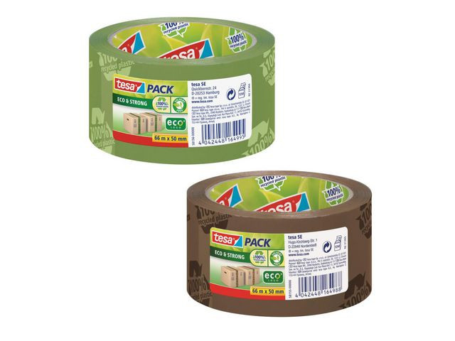 BildePacktejp TESA Eco Str.50mmx66m grön logo