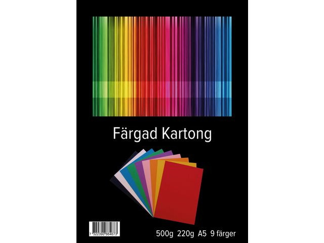 BildeKartong A5 220g 9 färger