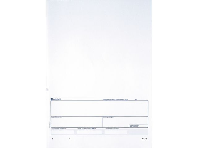 BildeStandardblankett talong Bankgiro 250/fp