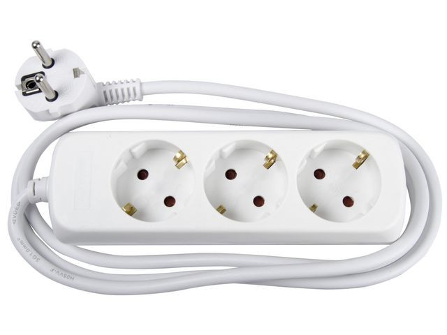 BildeGrenuttag jordat 3-väg 3m kabel petsk.
