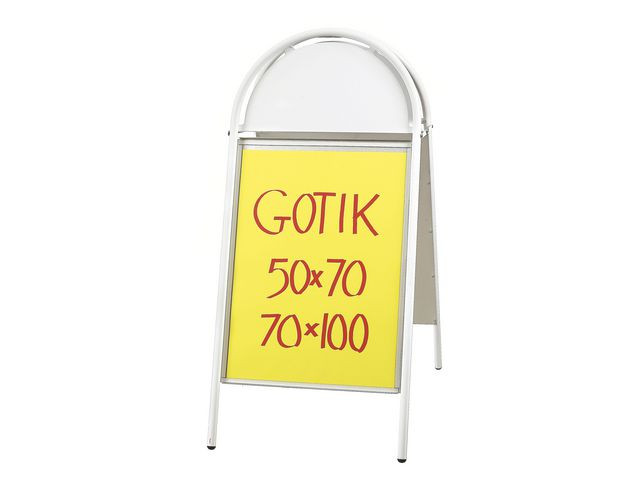 BildeGatuställ Gotik 70x100cm vit