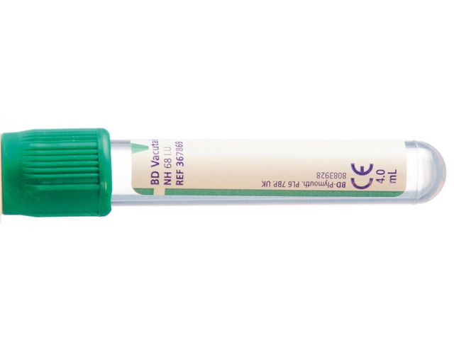 BildeHemogardrör 5/4ml Na-hep grön 100/fp