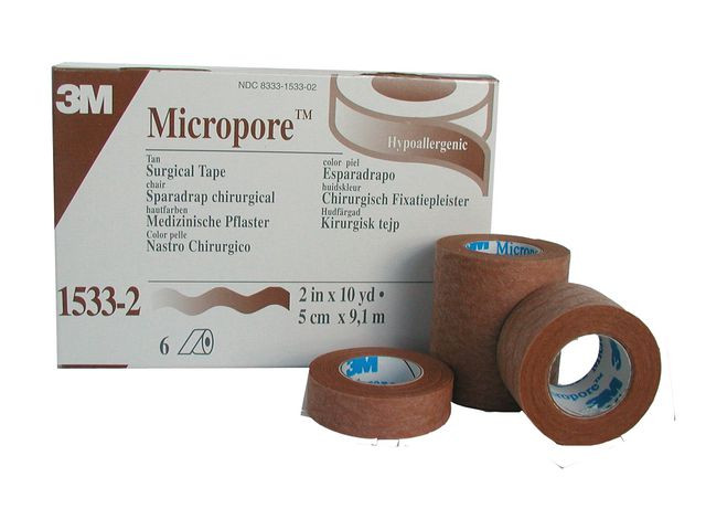 BildeMicropore Beige 2,5cm x 9,1m 12/fp
