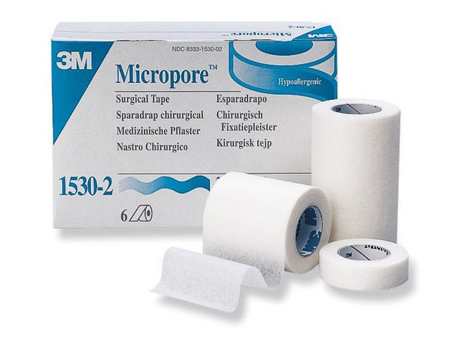 BildeMicropore Vit u hållare 5,0cmx9,1m 6/fp