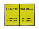 Varningsetikett Riskavfall 100/fp