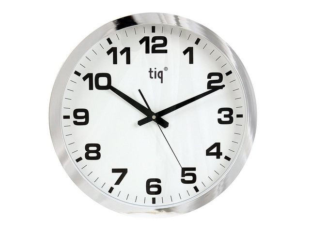 BildeVäggur TIQ Ø40cm silver tystgående