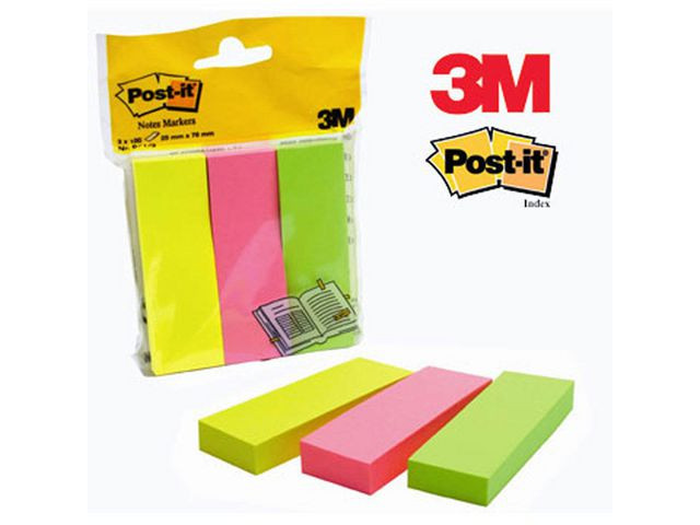 BildeIndex POST-IT 25x76mm 3 färger 300/fp