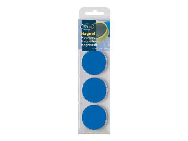 BildeMagnetknappar ACTUAL 40 mm blå 4/fp