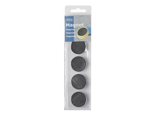 BildeMagnetknappar ACTUAL 30 mm svart 5/fp