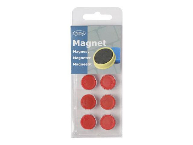 BildeMagnetknappar ACTUAL 16mm röd 10/fp