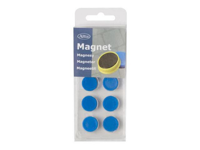 BildeMagnetknappar ACTUAL 16mm blå 10/fp