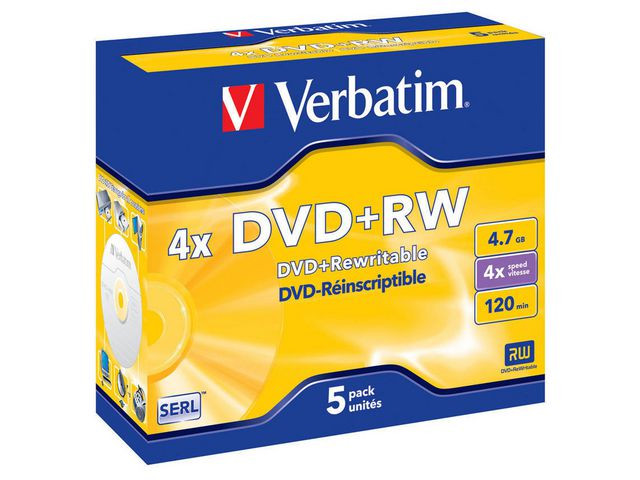 BildeDVD+RW VERBATIM 4,7GB 5/fp