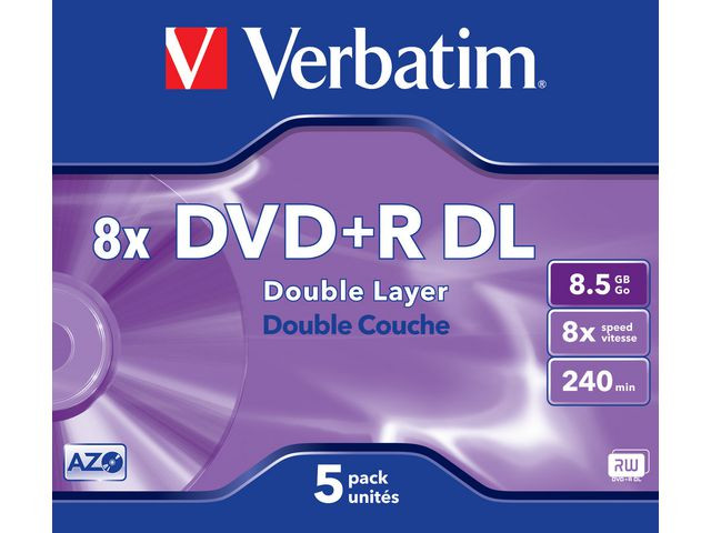 BildeDVD+R VERBATIM 8,5GB Dual Layer 5/fp