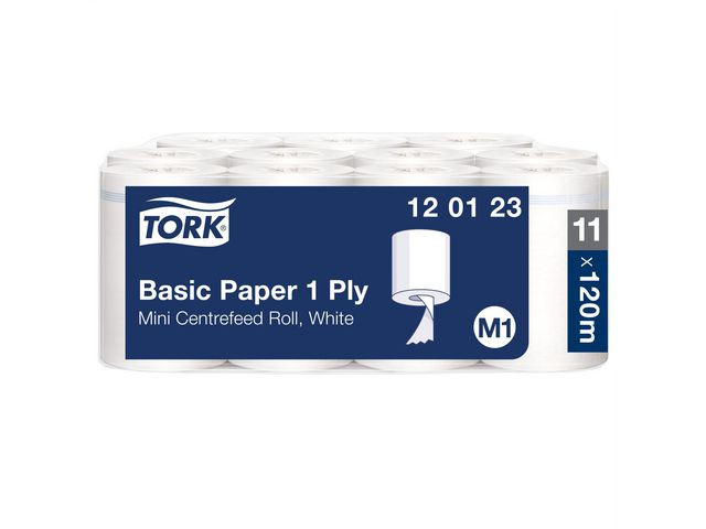 BildeTorkrulle TORK Uni M1 1-lag vit 120m