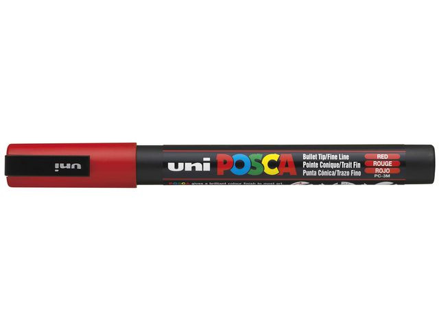 BildeMärkpenna UNI Posca PC-3M röd