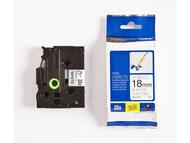 BildeTape BROTHER TZE-FX241 18mm svart på vit